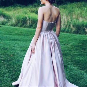 betsy and adam GORGEOUS blush pink prom dress